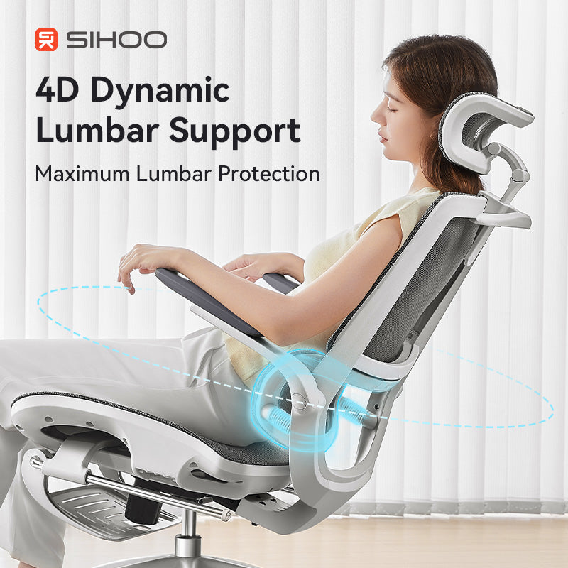 Sihoo M59AS Space-Saving Ergonomic Office Chair with Flip-Up Arms