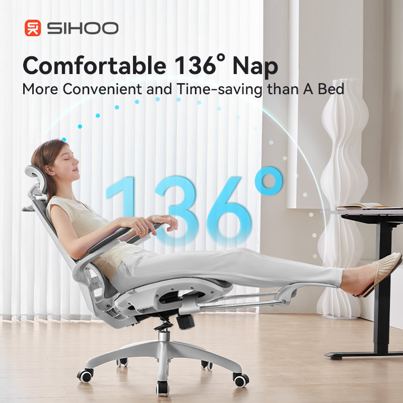 Sihoo M59AS Space-Saving Ergonomic Office Chair with Flip-Up Arms