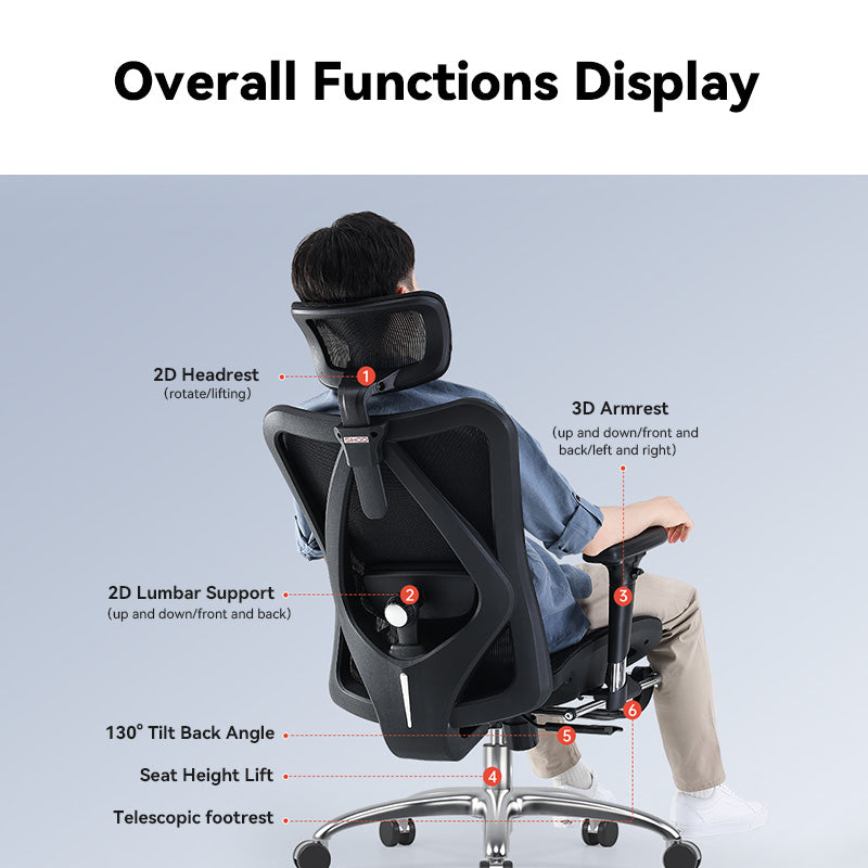 SIHOO M57 Ergonomic Chair with Breathable Mesh Cushion