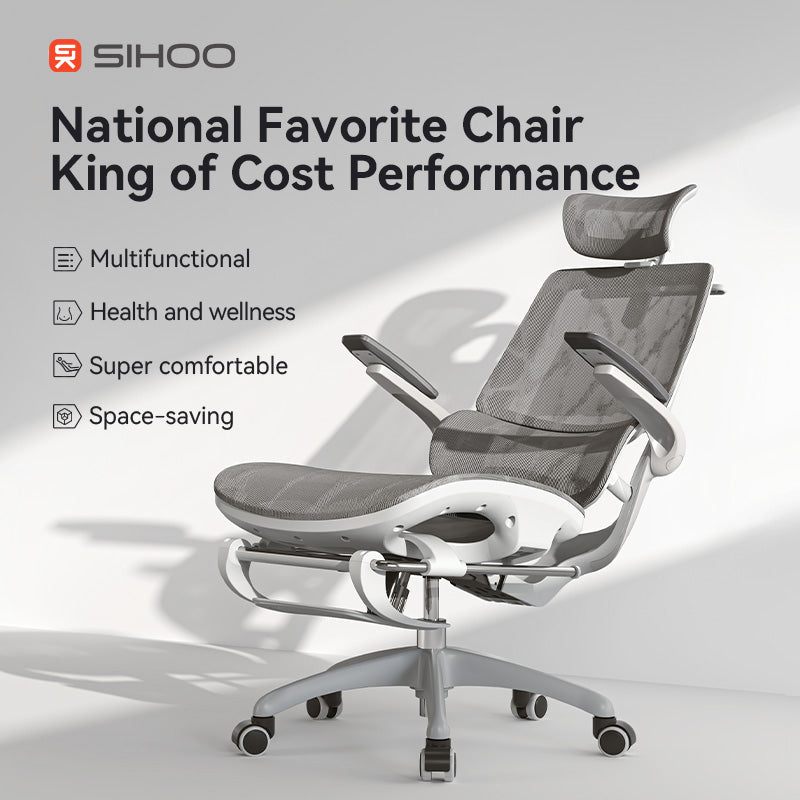 Sihoo M59AS Space-Saving Ergonomic Office Chair with Flip-Up Arms