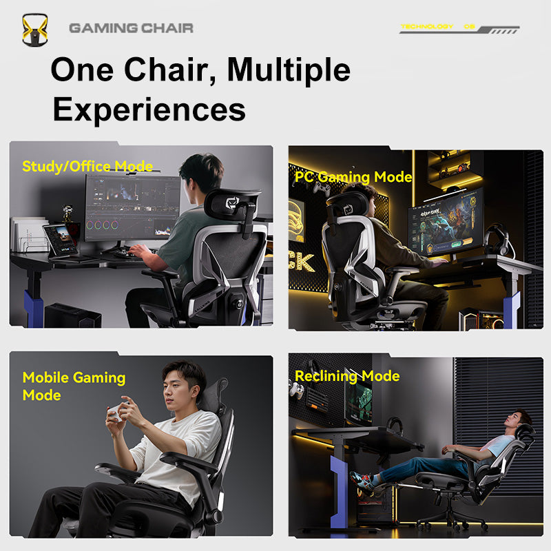 SIHOO X7S Ergonomic Gaming Chair 5D Soft PU Armrest Bamboo Fiber Elastic Mesh
