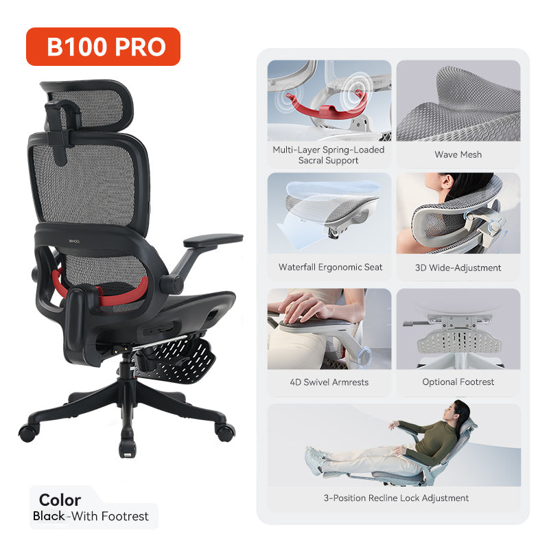 SIHOO B100 PRO Ergonomic Office Chair Floating Sacral Support