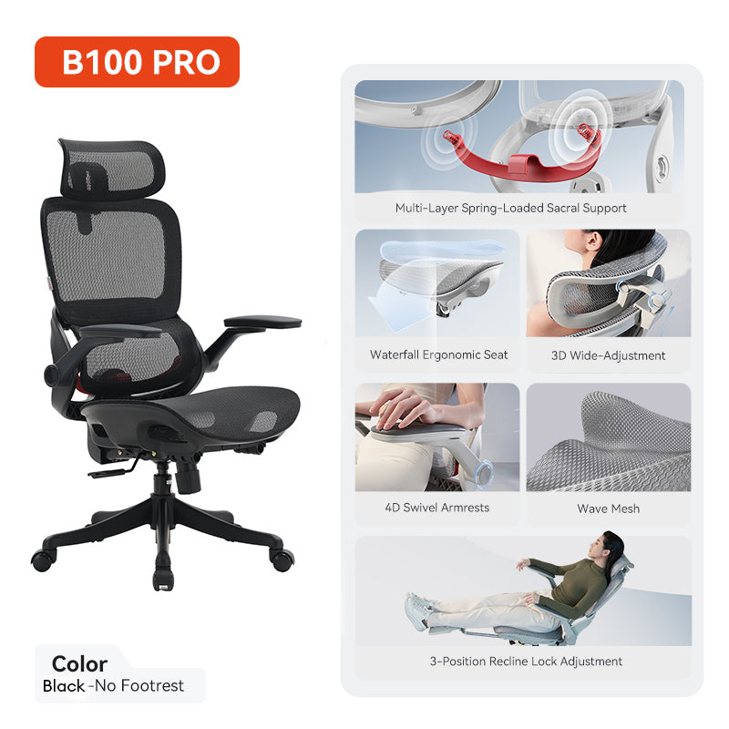SIHOO B100 PRO Ergonomic Office Chair Floating Sacral Support